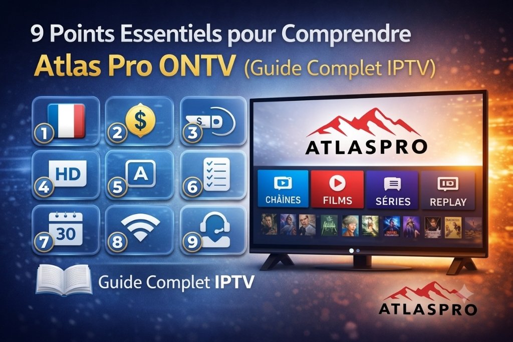 Installer ATLAS PRO ONTV sur Smart TV : 9 points essentiels, guide complet IPTV